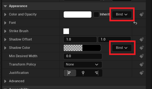 Bindable attributes.