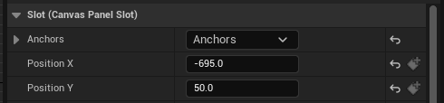 Coordinates when anchor changed.