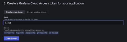Generate Token - Entering Application Name