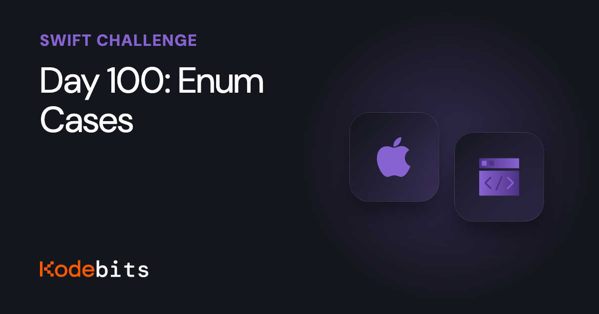 Image for Kodebits Day 100: Enum Cases [FREE]
