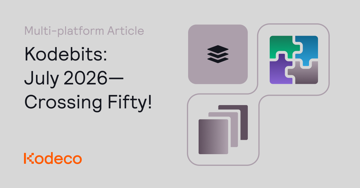 Kodebits: July 2026—Crossing Fifty! | Kodeco Kodebits: July 2026—Crossing Fifty! | Kodeco